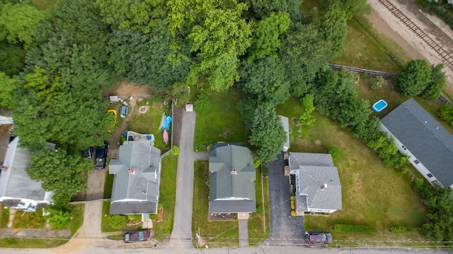 12 Court St, Rochester, NH 03867 - aerial view of property and surrounding area featuring nearby suburban area