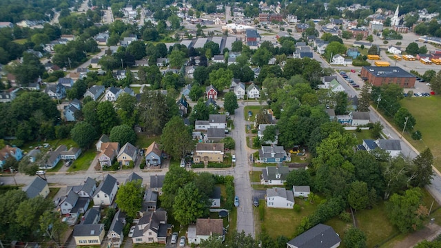 12 Court St, Rochester, NH 03867 - aerial view of property and surrounding area featuring nearby suburban area
