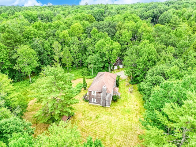 15 Loon Call Dr, Belgrade, ME 04917 - view from above of property with a heavily wooded area