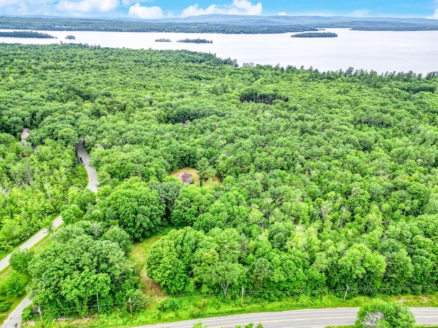 15 Loon Call Dr, Belgrade, ME 04917 - bird's eye view of a nearby body of water and a heavily wooded area
