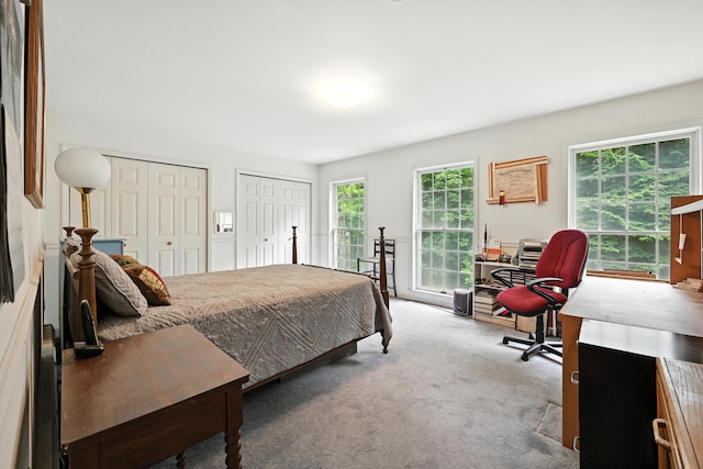 15 Loon Call Dr, Belgrade, ME 04917 - carpeted bedroom with an office area and two closets
