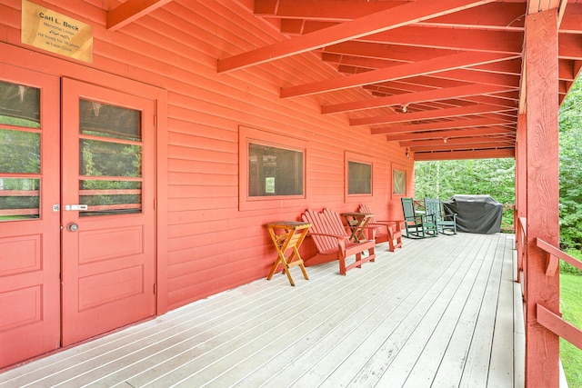 15 Loon Call Dr, Belgrade, ME 04917 - deck with a grill