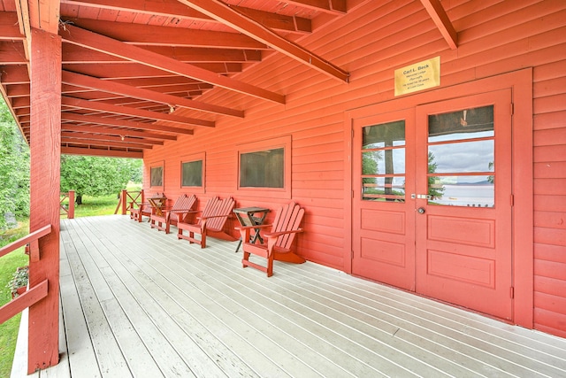 15 Loon Call Dr, Belgrade, ME 04917 - view of wooden deck