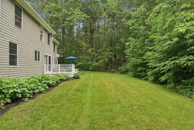 3 Flintlock Ln, Falmouth, ME 04105 - view of green lawn with a deck