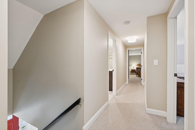 3 Flintlock Ln, Falmouth, ME 04105 - hall featuring an upstairs landing and light colored carpet