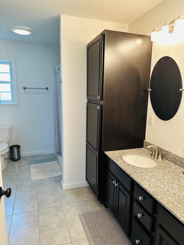 905 Blackstream Rd, Hermon, ME 04401 - bathroom featuring vanity, tile patterned flooring, and curtained shower