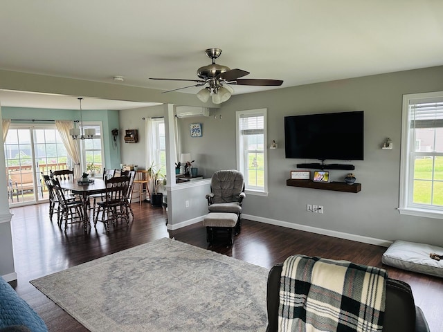905 Blackstream Rd, Hermon, ME 04401 - living room with wood finished floors and a ceiling fan