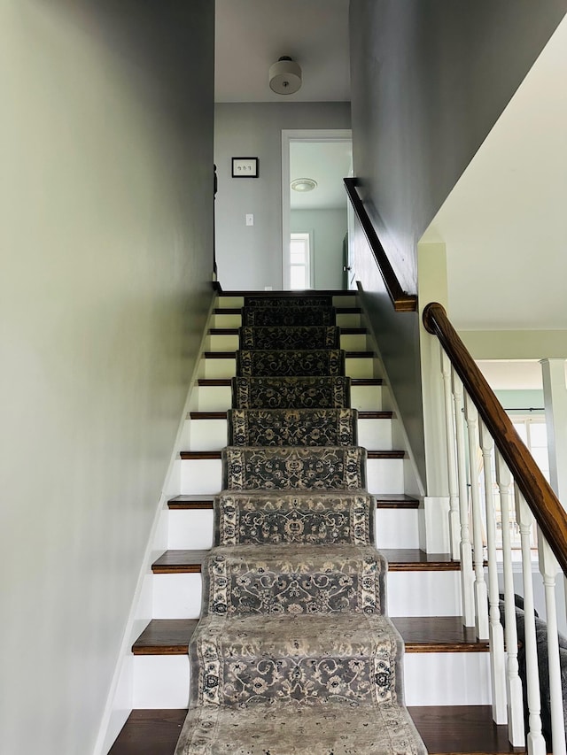 905 Blackstream Rd, Hermon, ME 04401 - stairs featuring wood finished floors
