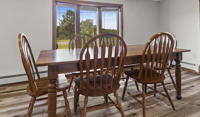 178 Potter Rd, Hudson, ME 04449 - dining area with wood finished floors and baseboard heating