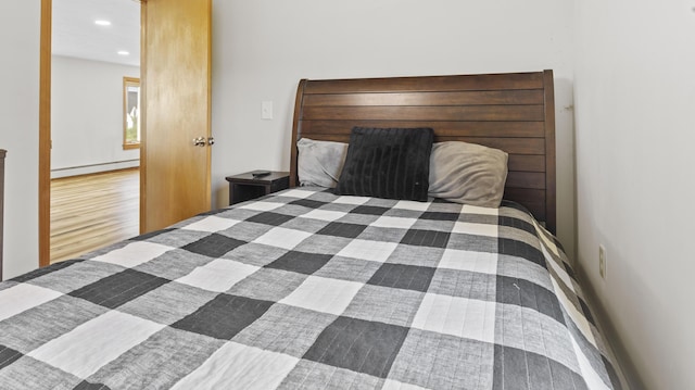 178 Potter Rd, Hudson, ME 04449 - bedroom featuring baseboard heating and recessed lighting