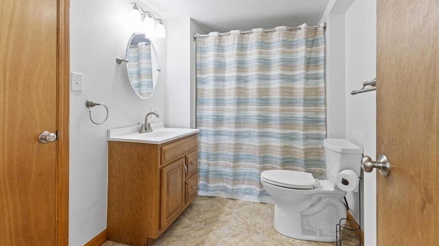 178 Potter Rd, Hudson, ME 04449 - bathroom with vanity and a shower with shower curtain