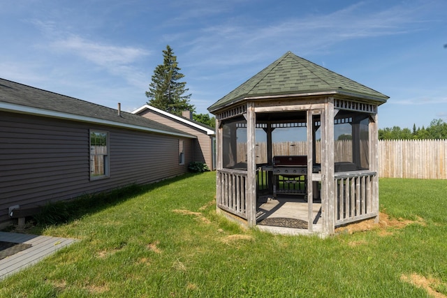 178 Potter Rd, Hudson, ME 04449 - view of yard featuring a gazebo and a jacuzzi