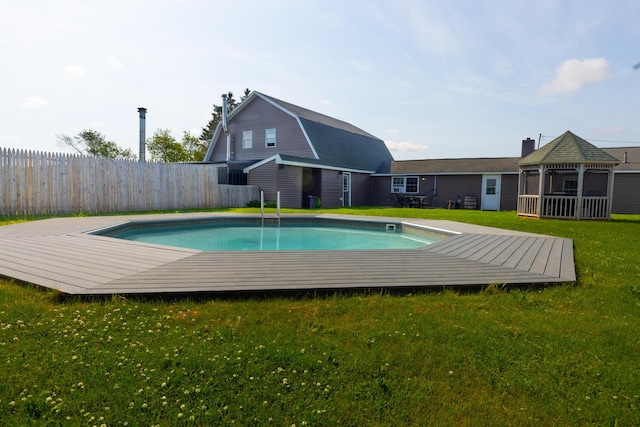 178 Potter Rd, Hudson, ME 04449 - view of swimming pool with a gazebo