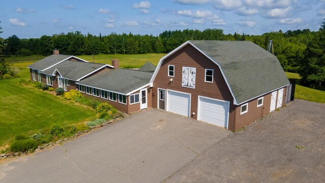 178 Potter Rd, Hudson, ME 04449 - view from above of property with a heavily wooded area