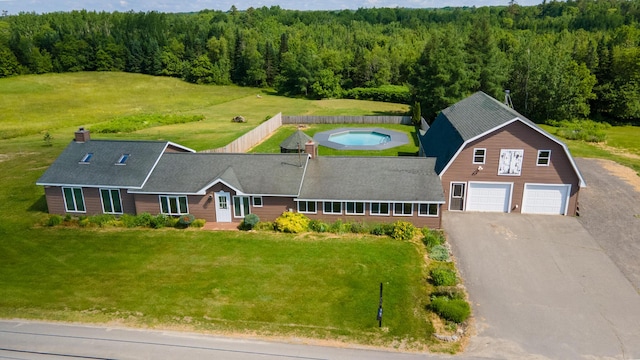 178 Potter Rd, Hudson, ME 04449 - aerial view of property and surrounding area featuring a heavily wooded area