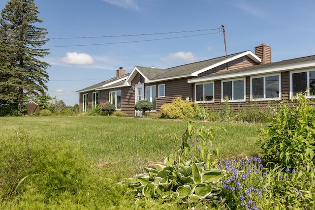 178 Potter Rd, Hudson, ME 04449 - ranch-style home with a chimney