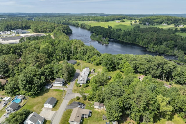 8 Riverview Ave, Lewiston, ME 04240 - view of property location with a large body of water and a heavily wooded area