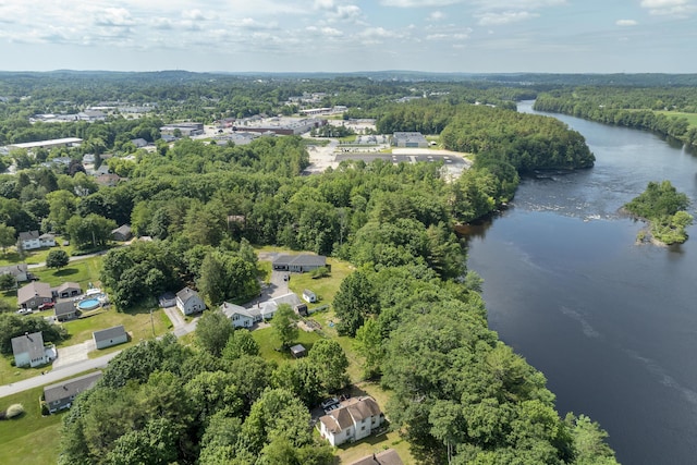 8 Riverview Ave, Lewiston, ME 04240 - bird's eye view of a nearby body of water and a forest
