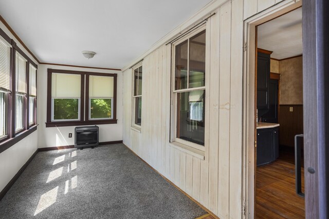 8 Riverview Ave, Lewiston, ME 04240 - unfurnished sunroom with heating unit