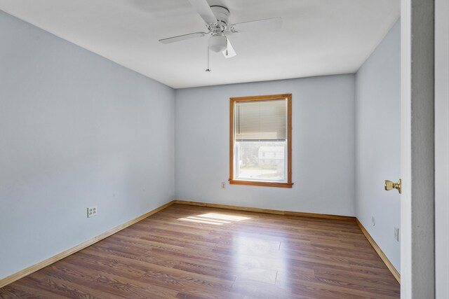 8 Riverview Ave, Lewiston, ME 04240 - spare room featuring wood finished floors and a ceiling fan