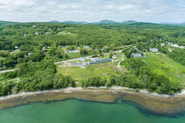 34 Old County Rd, Rockport, ME 04841 - aerial overview of property's location featuring mountains