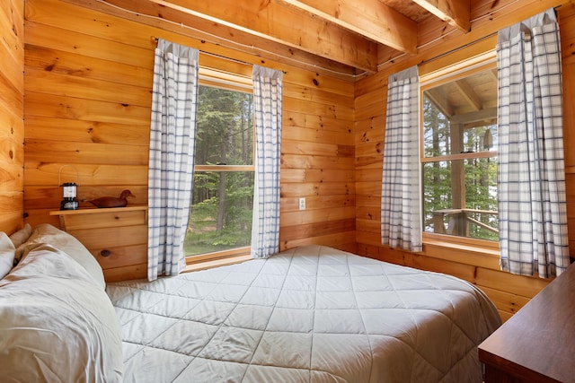 660 Sprague Rd, Waldoboro, ME 04572 - bedroom featuring wood walls