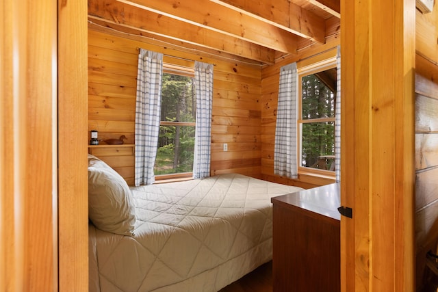 660 Sprague Rd, Waldoboro, ME 04572 - unfurnished bedroom with wood walls