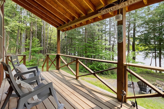 660 Sprague Rd, Waldoboro, ME 04572 - view of wooden terrace
