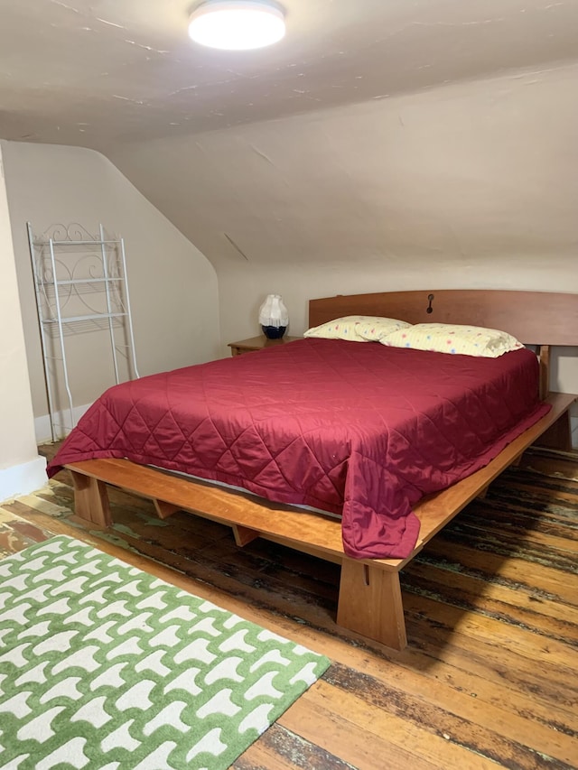 14 Third St, Eastport, ME 04631 - bedroom featuring hardwood / wood-style flooring and vaulted ceiling