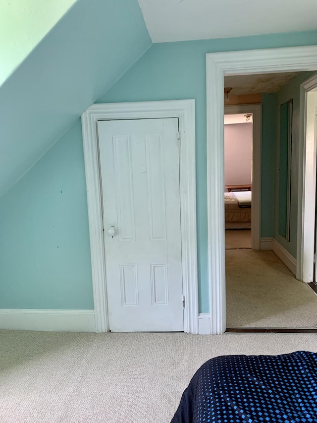 14 Third St, Eastport, ME 04631 - carpeted bedroom featuring lofted ceiling and a closet