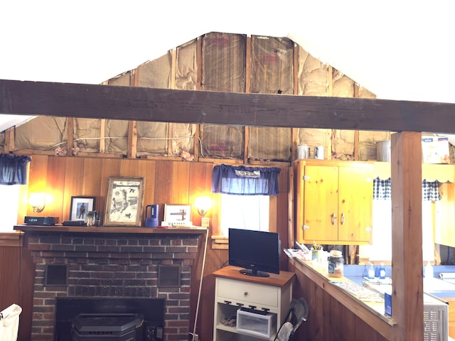107 Haskell Ave, Raymond, ME 04071 - office area with lofted ceiling and wood walls