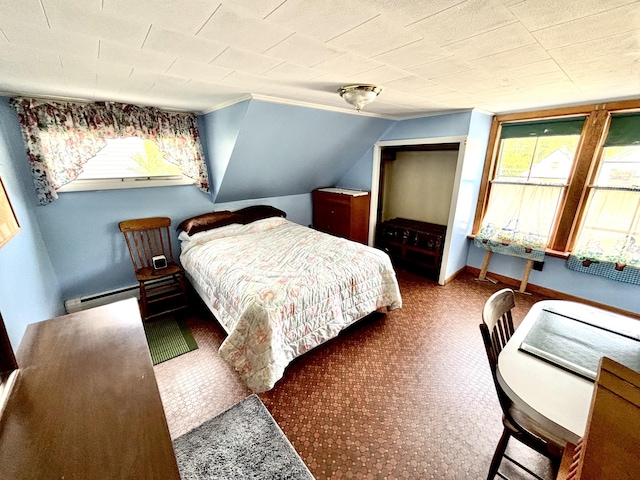 41 York St, Millinocket, ME 04462 - bedroom with a baseboard radiator and a closet