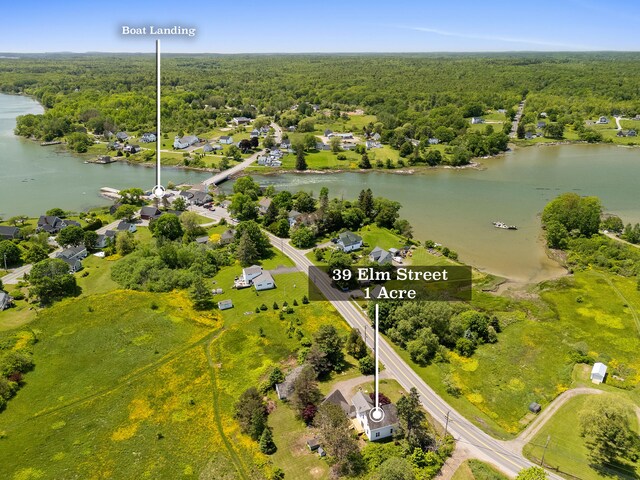 39 Elm St, South Thomaston, ME 04858 - bird's eye view of a forest and a nearby body of water