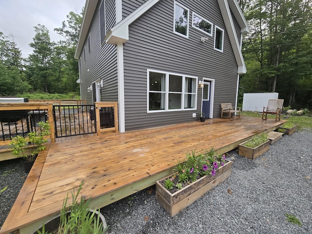 1083 N Rd, Newburgh, ME 04444 - deck with a garden