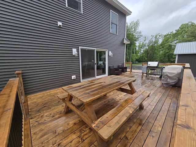 1083 N Rd, Newburgh, ME 04444 - deck featuring outdoor dining space and area for grilling