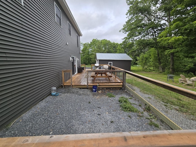 1083 N Rd, Newburgh, ME 04444 - view of wooden deck