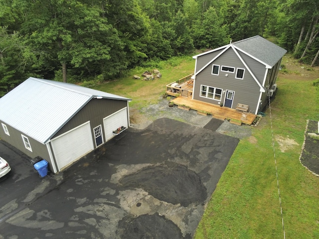 1083 N Rd, Newburgh, ME 04444 - view from above of property featuring a heavily wooded area