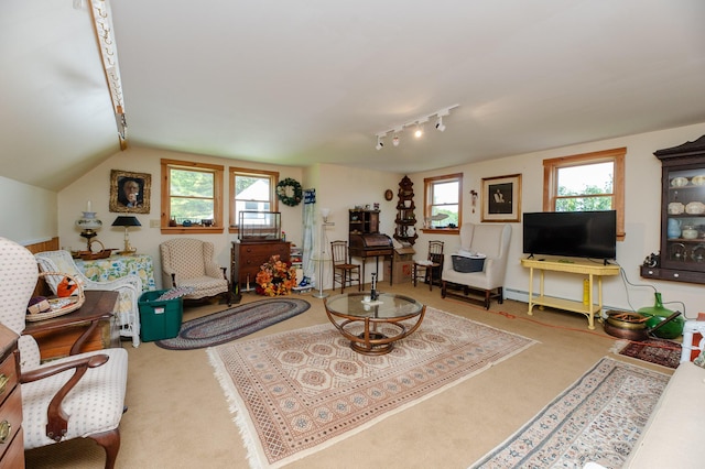 365 Waterville Rd, Skowhegan, ME 04976 - carpeted living area featuring track lighting