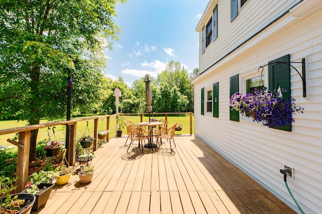 365 Waterville Rd, Skowhegan, ME 04976 - deck featuring outdoor dining area