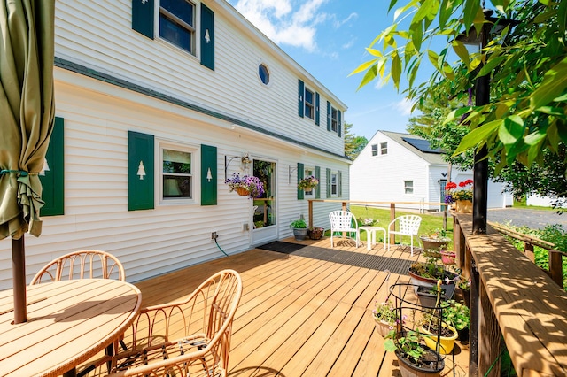 365 Waterville Rd, Skowhegan, ME 04976 - view of wooden terrace