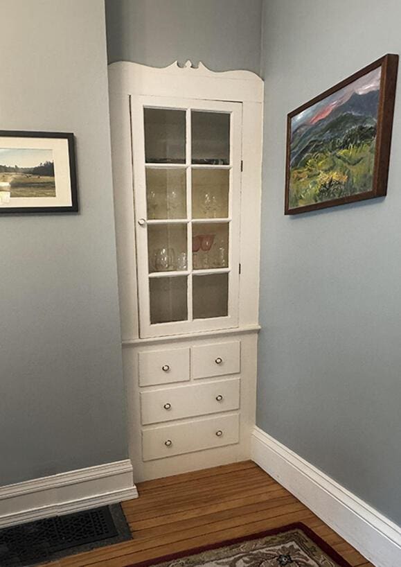 19 Union St, Hallowell, ME 04347 - detailed view of wood finished floors and baseboards