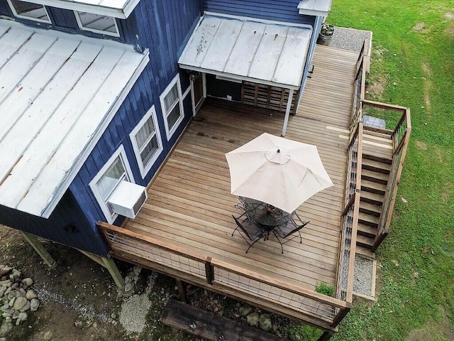 171 Bassett Rd, Winslow, ME 04901 - wooden terrace with a lawn