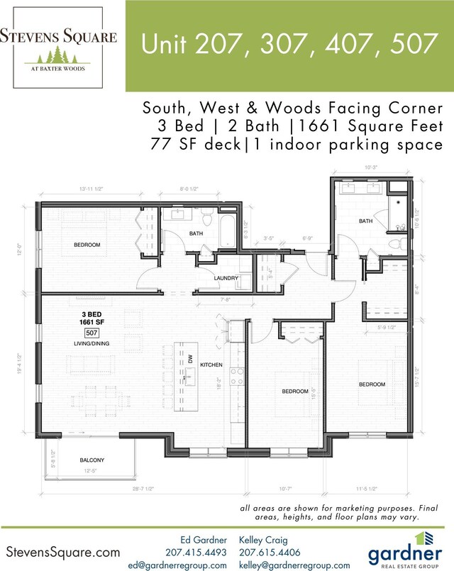 75 Mcauley Way Unit 207, Portland, ME 04103 - view of floor plan / room layout
