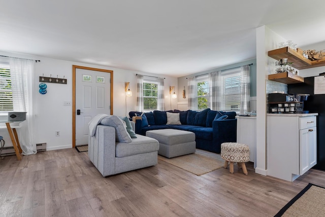 11 Farmhouse Way Unit 11, Ogunquit, ME 03907 - living room featuring light wood-style flooring and baseboard heating