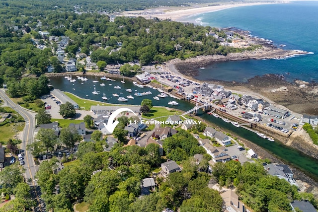 11 Farmhouse Way Unit 11, Ogunquit, ME 03907 - aerial view of property and surrounding area featuring a nearby body of water