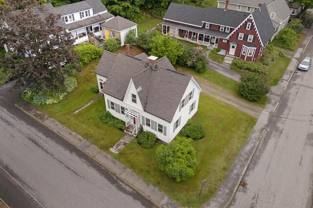 37 Central St, Hallowell, ME 04347 - aerial perspective of suburban area