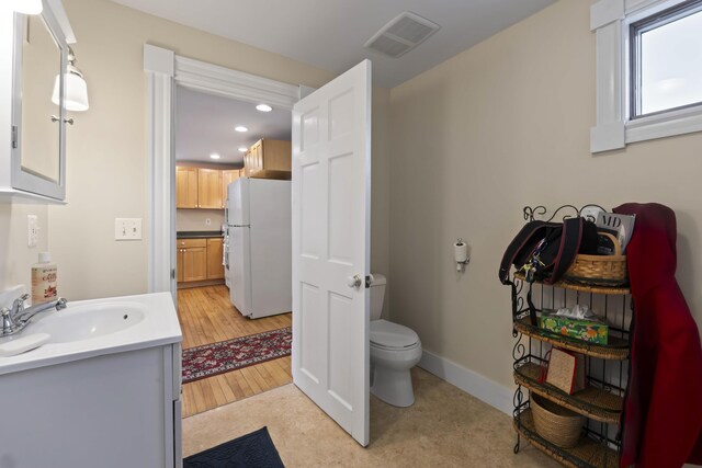37 Central St, Hallowell, ME 04347 - bathroom featuring vanity and recessed lighting
