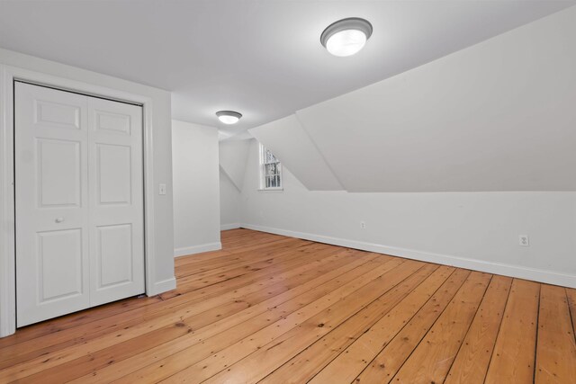 37 Central St, Hallowell, ME 04347 - bonus room with light wood-style flooring and vaulted ceiling