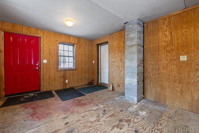 37 Central St, Hallowell, ME 04347 - foyer with wood walls