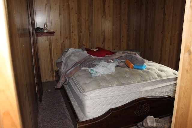 1100 Shin Pond Rd, Mount Chase, ME 04765 - carpeted bedroom with wood walls